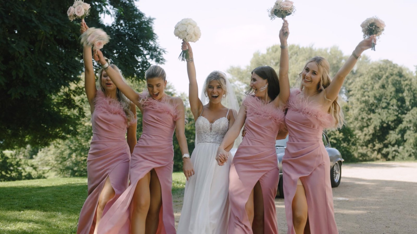 Brautjungern mit braut, schloss richmond in braunschweig